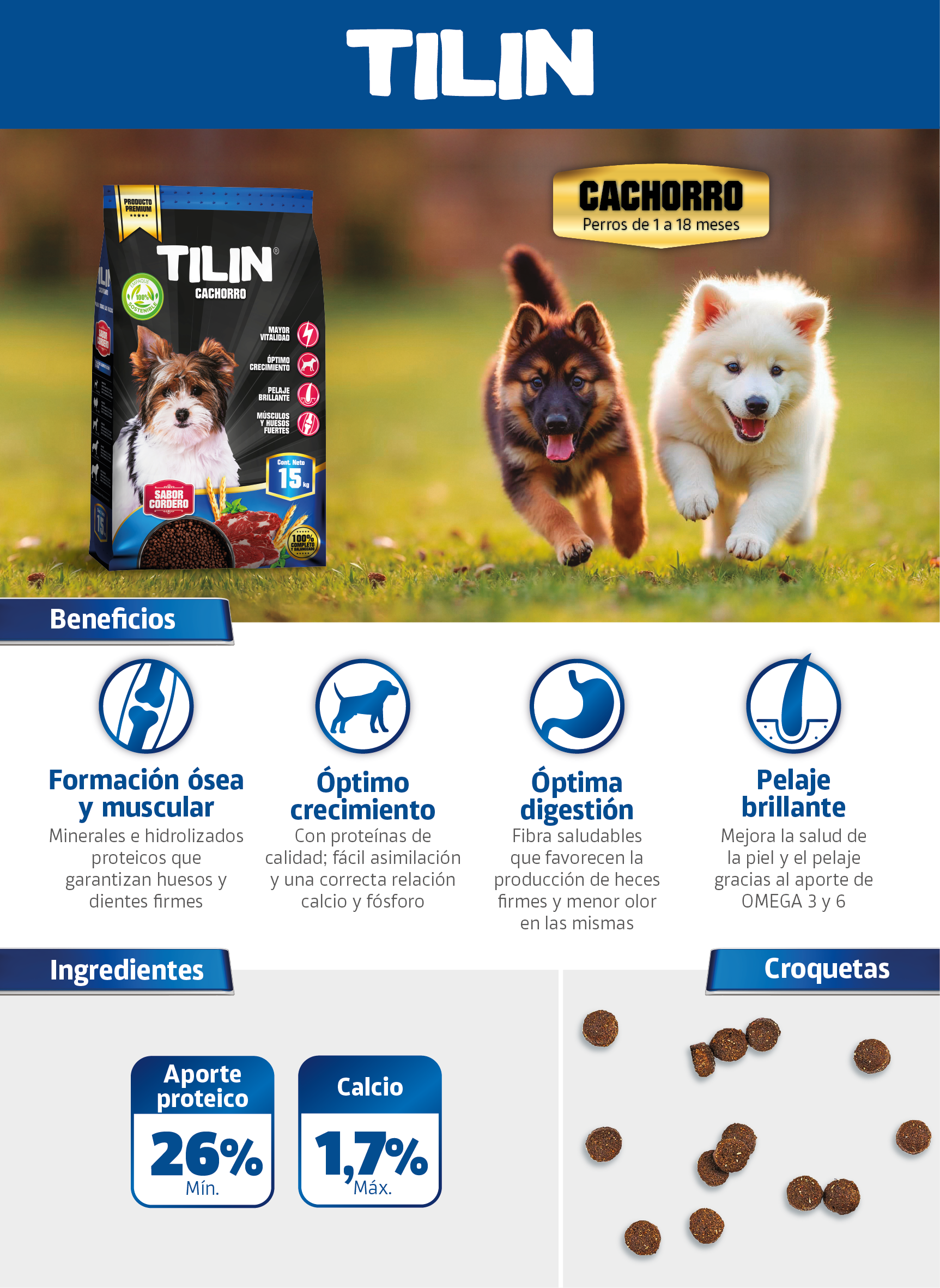 TILIN Alimento Cachorro 15kg